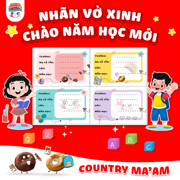 Thiết kế nhãn vở xinh - Hoạt động không thể thiếu ngày hè rảnh rỗi của Country Ma'am!