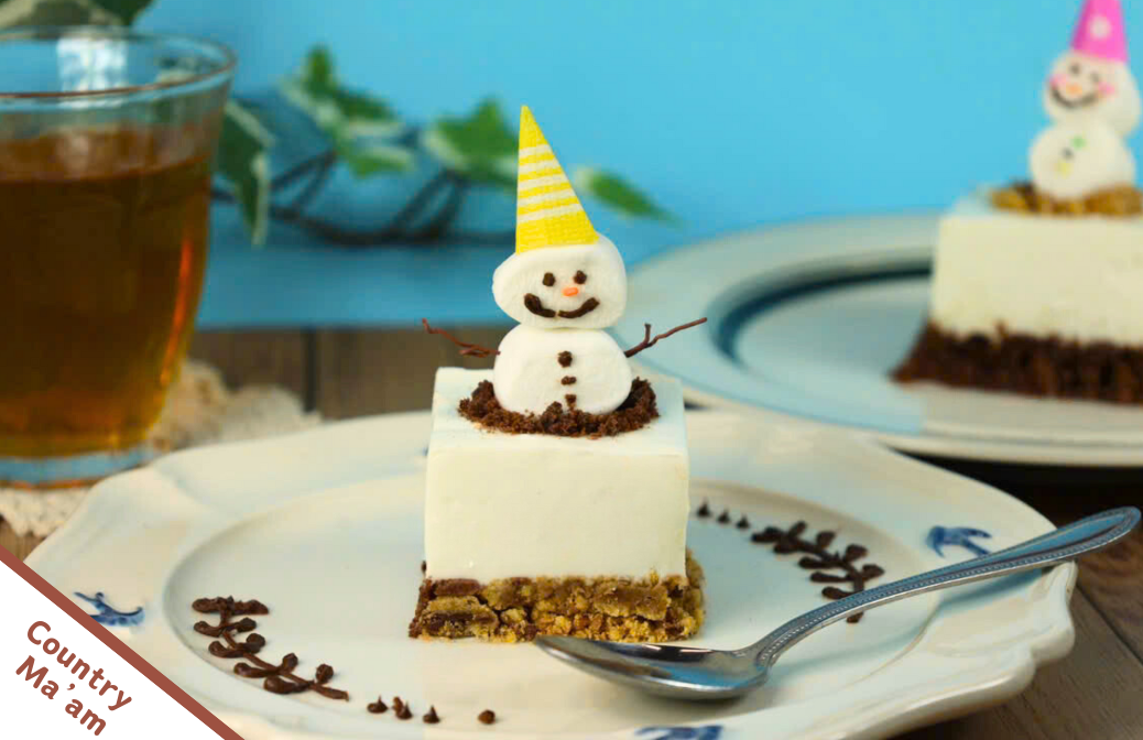 No.18 SNOWMAN CHEESECAKE DESSERT FROM YOGURT